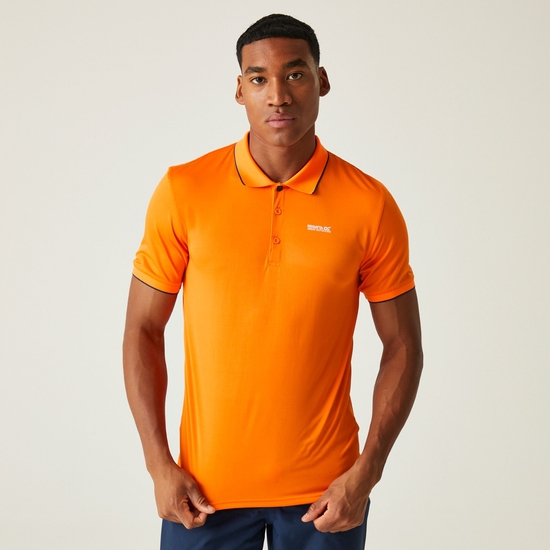 Men's Remex II Jersey Polo Shirt Persimmon Solid