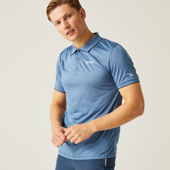 Men's Remex II Jersey Polo Shirt Coronet Blue Solid