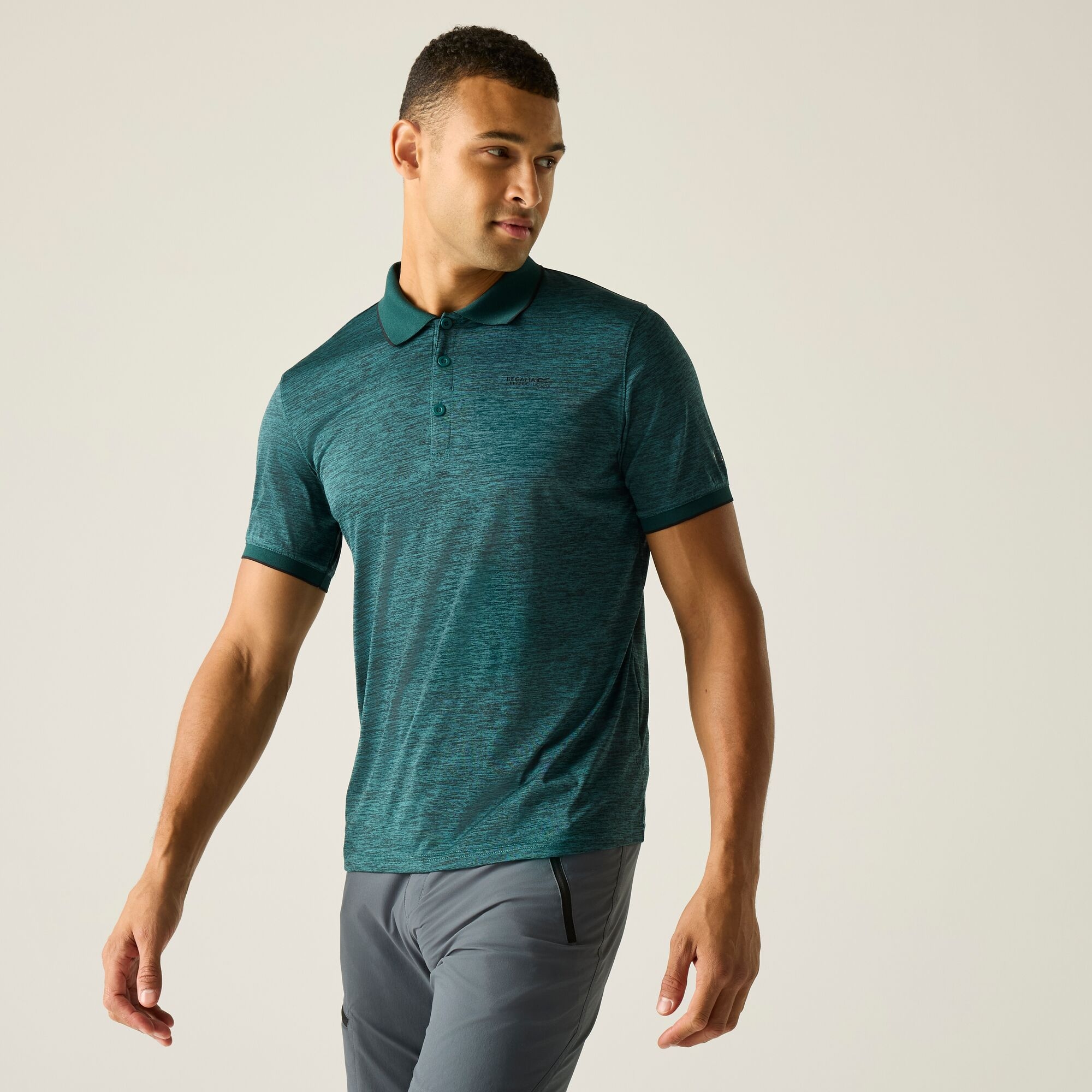 Regatta Men's Remex Ii Jersey Polo Shirt - Green Extra Large