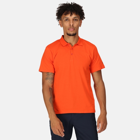 Men's Sinton Lightweight Polo Shirt Rusty Orange 