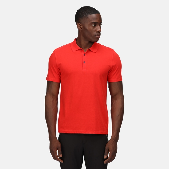 Men's Sinton Lightweight Polo Shirt Fiery Red