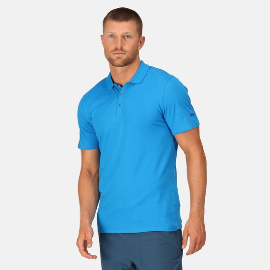 Men's Sinton Lightweight Polo Shirt Indigo Blue 