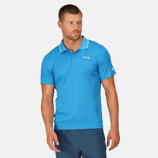 Men's Maverick V Active Polo Shirt Indigo Blue 