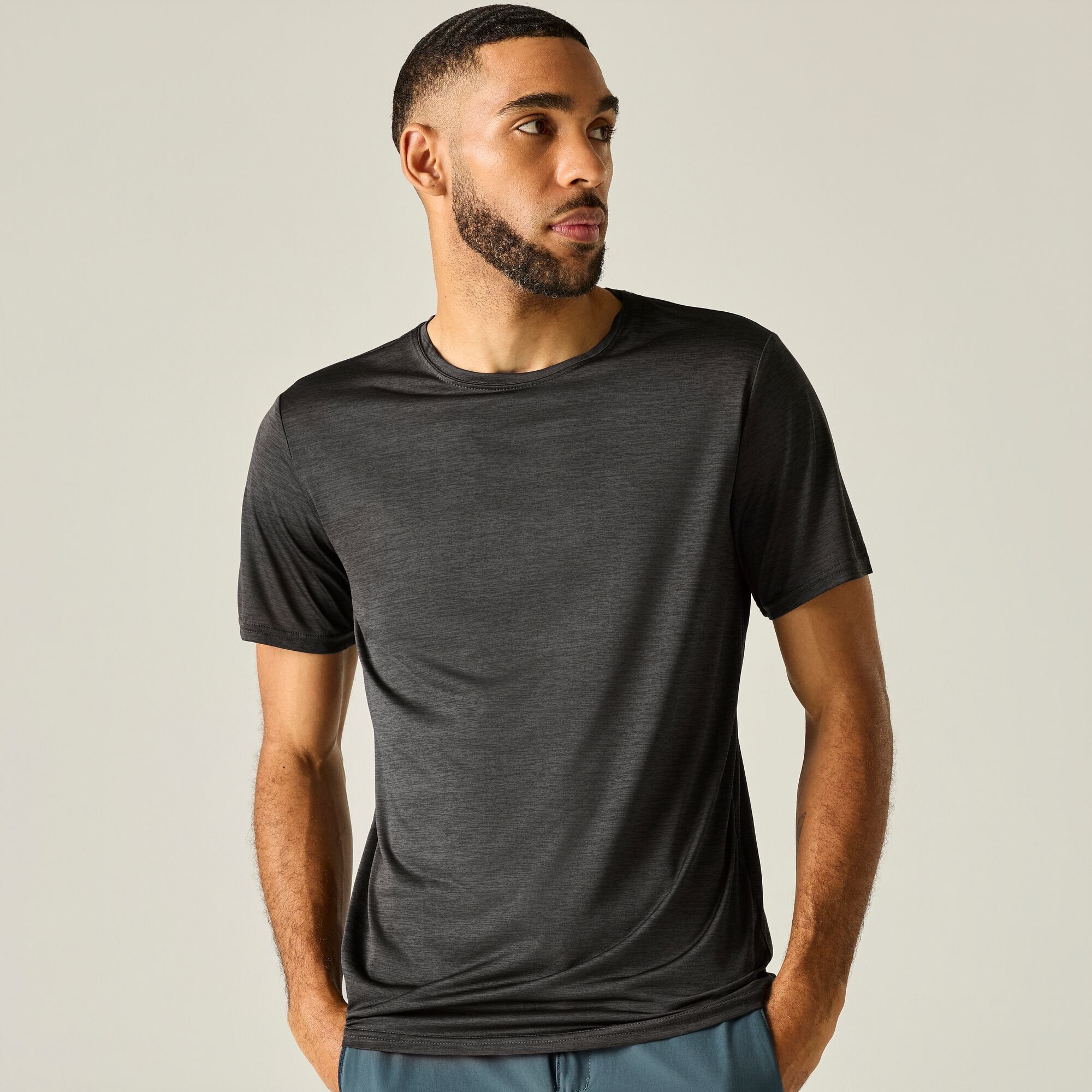 Regatta Men's Fingal Edition Marl T-Shirt - Black Small