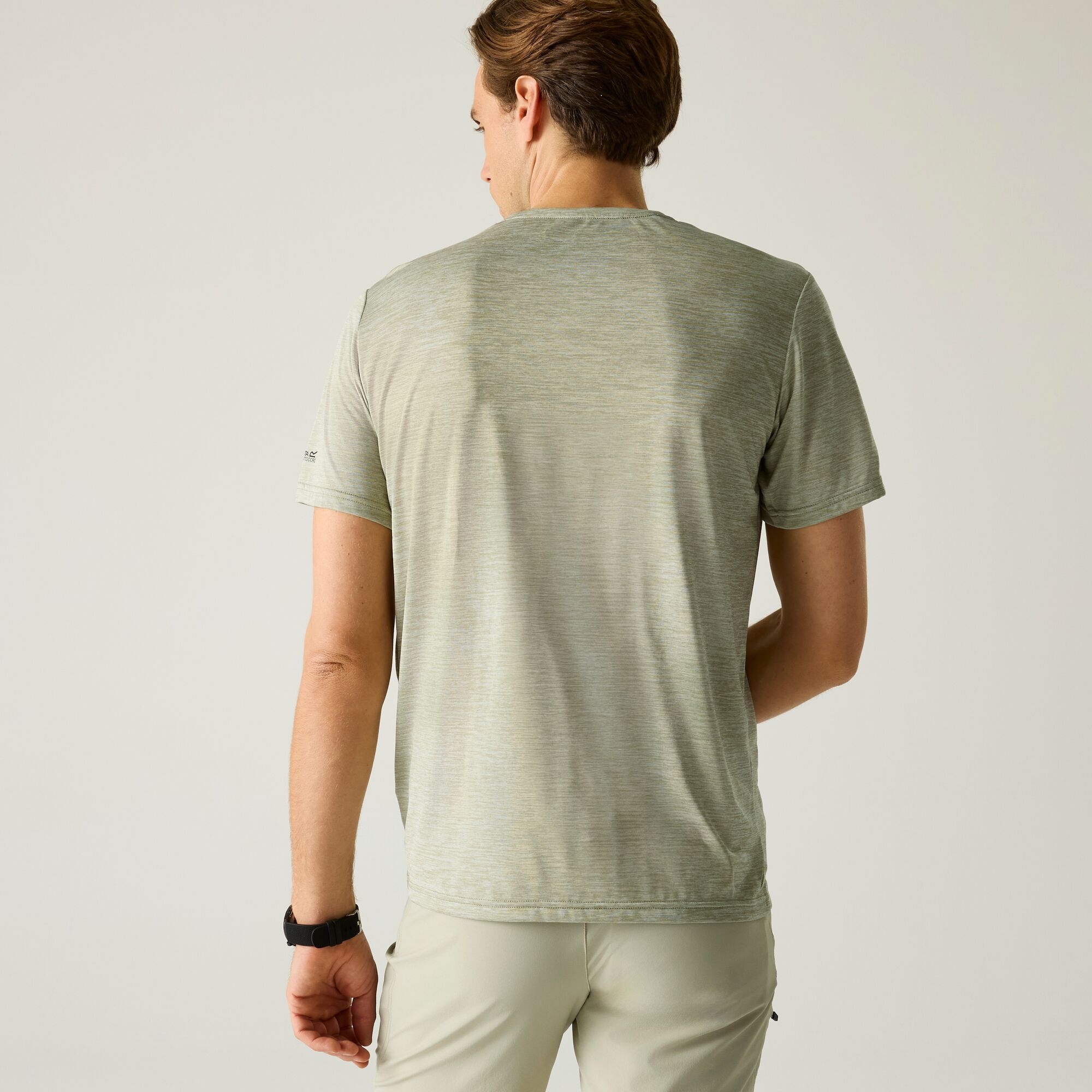 Regatta Men's Light Green Fingal Edition Short Sleeved Marl T-Shirt In | Size: 4XL - Image 2