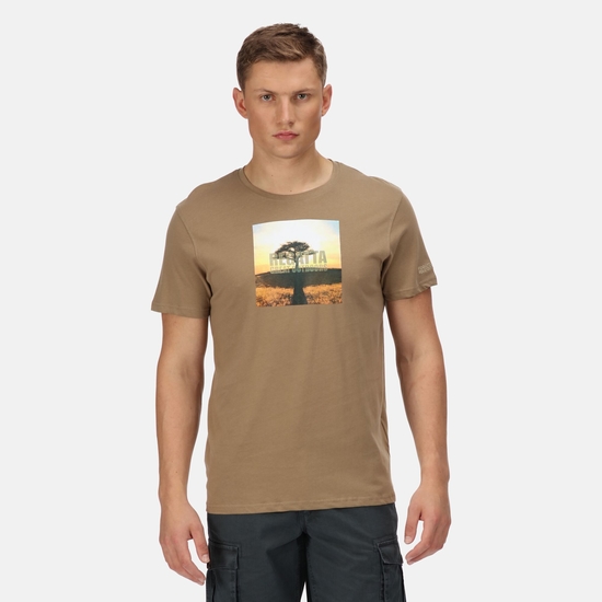 Men's Cline VI Cotton T-Shirt Gold Sand