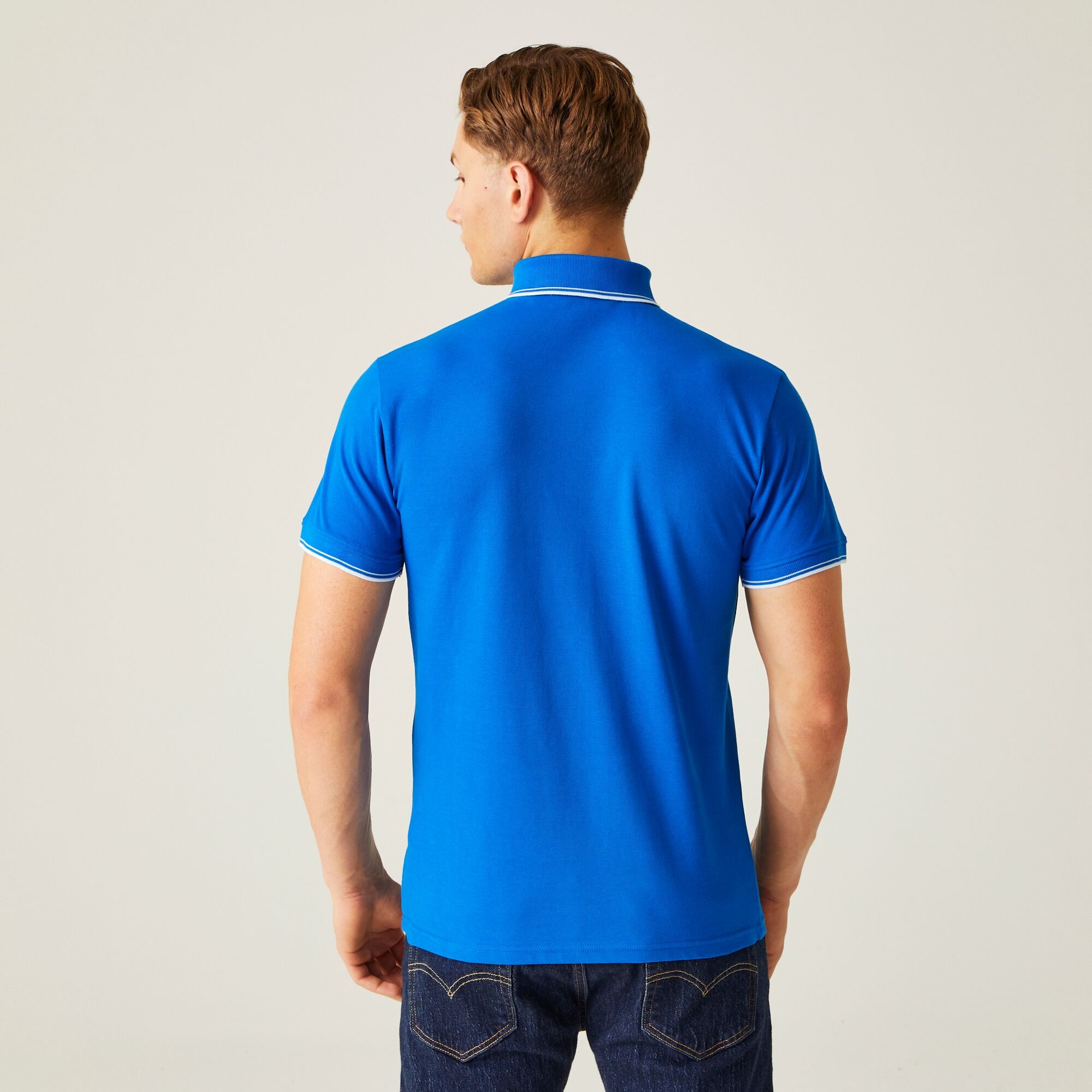 Regatta Męska koszulka polo Tadeo Niebieski