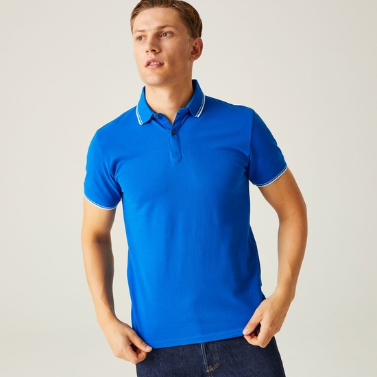 Men's Tadeo Polo Shirt Oxford Blue White Tipping