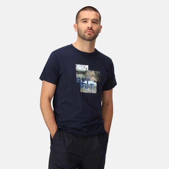 Men's Cline VII Graphic T-Shirt Navy Mountain