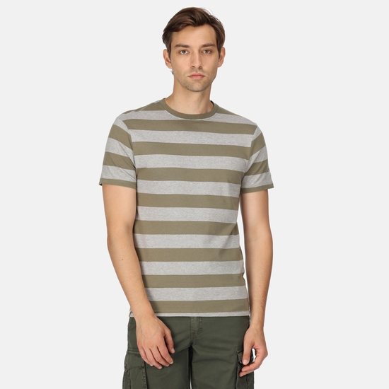 Men's Ryeden Striped T-Shirt Fauna White Stone Stripe 