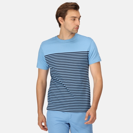 Męska koszulka Shorebay Niebieski w paski
