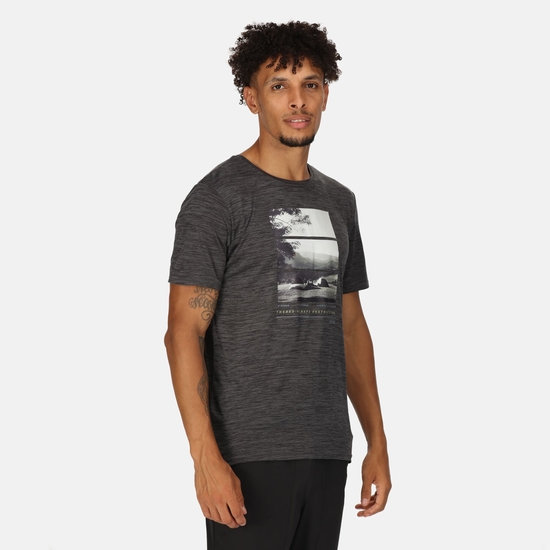 Men's Fingal VII Graphic T-Shirt Seal Grey Marl 