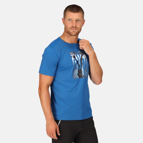 Fingal VII Homme T-shirt à imprimé graphique Bleu