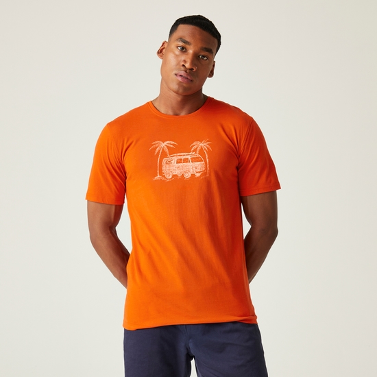 Męska koszulka Cline VIII Pomarańczowy