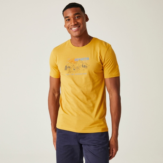 Men's Cline VIII T-Shirt Gold Straw