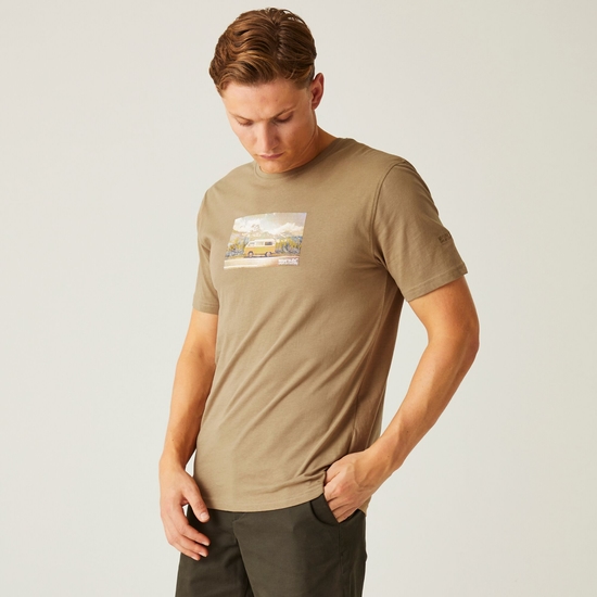 Men's Cline VIII T-Shirt Gold Sand Camper