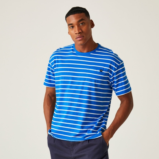 Men's Shorebay Tee II T-Shirt Oxford Blue White Stripe