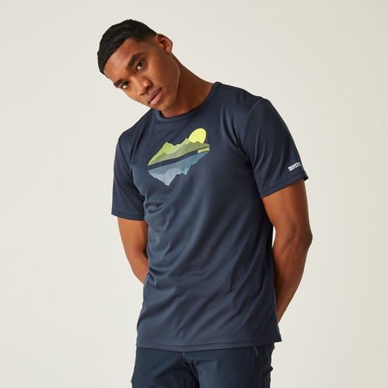 Men's Fingal VIII Graphic Print T-Shirt Navy