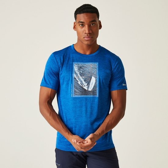 Fingal VIII T-Shirt mit Grafikprint für Herren Blau