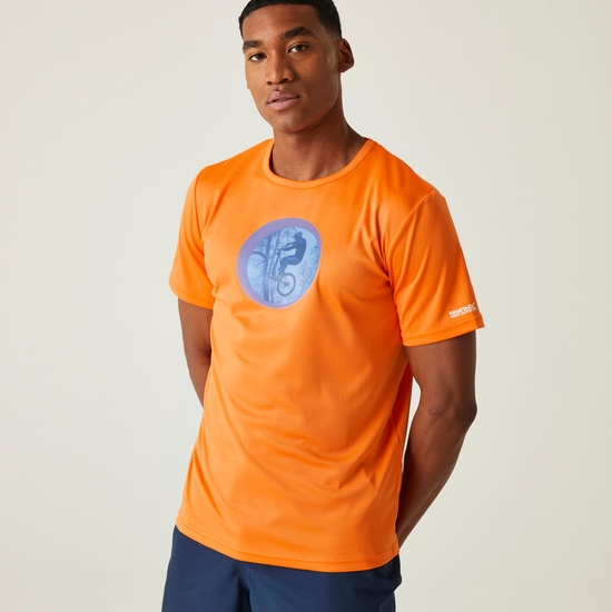 Fingal VIII Homme T-shirt à imprimé graphique Orange