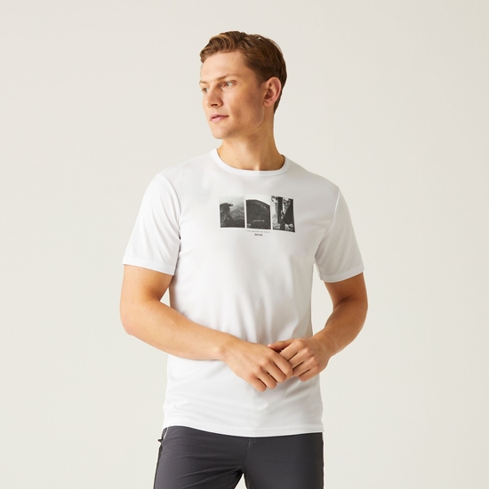Fingal VIII Homme T-shirt à imprimé graphique Blanc