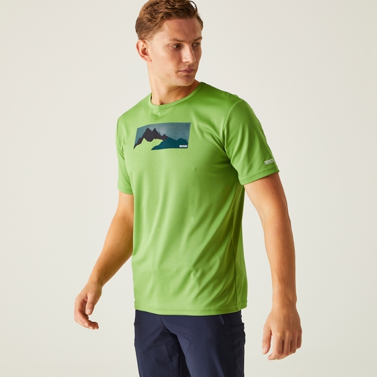 Men's Fingal VIII Graphic Print T-Shirt Piquant Green