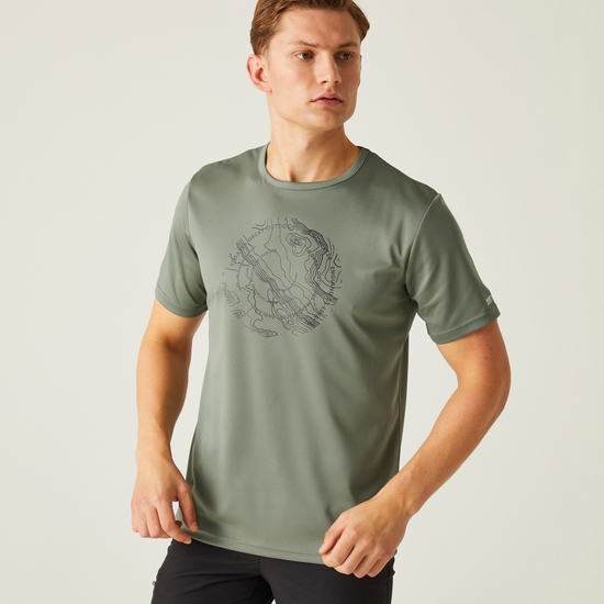 Men's Fingal VIII Graphic Print T-Shirt Agave Green