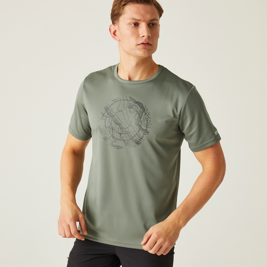 Fingal VIII Homme T-shirt à imprimé graphique Vert