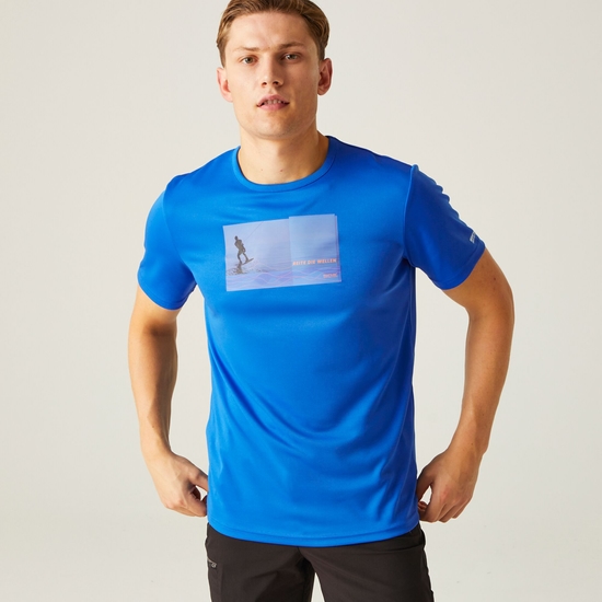 Fingal III Homme T-shirt à slogan Bleu