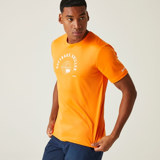 Męska koszulka Fingal Slogan III Pomarańczowy