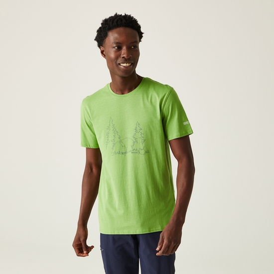 Men's Breezed IV Graphic Print T-Shirt Piquant Green