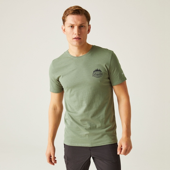 Men's Breezed IV Graphic Print T-Shirt Agave Green
