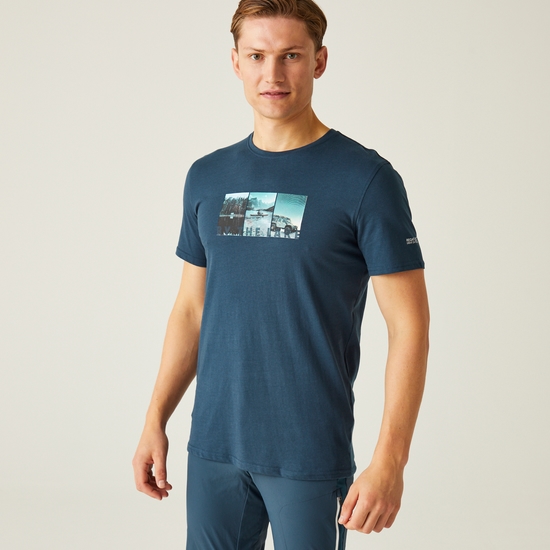 Breezed IV Homme T-shirt à imprimé graphique Bleu