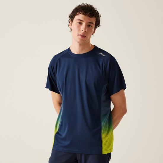 Men's Corballis T-Shirt Navy Citron Lime