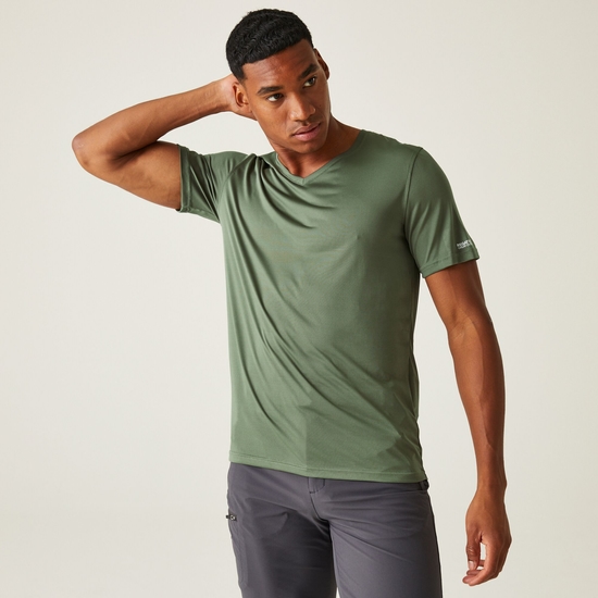 Fingal T-Shirt mit V-Ausschnitt für Herren Grün