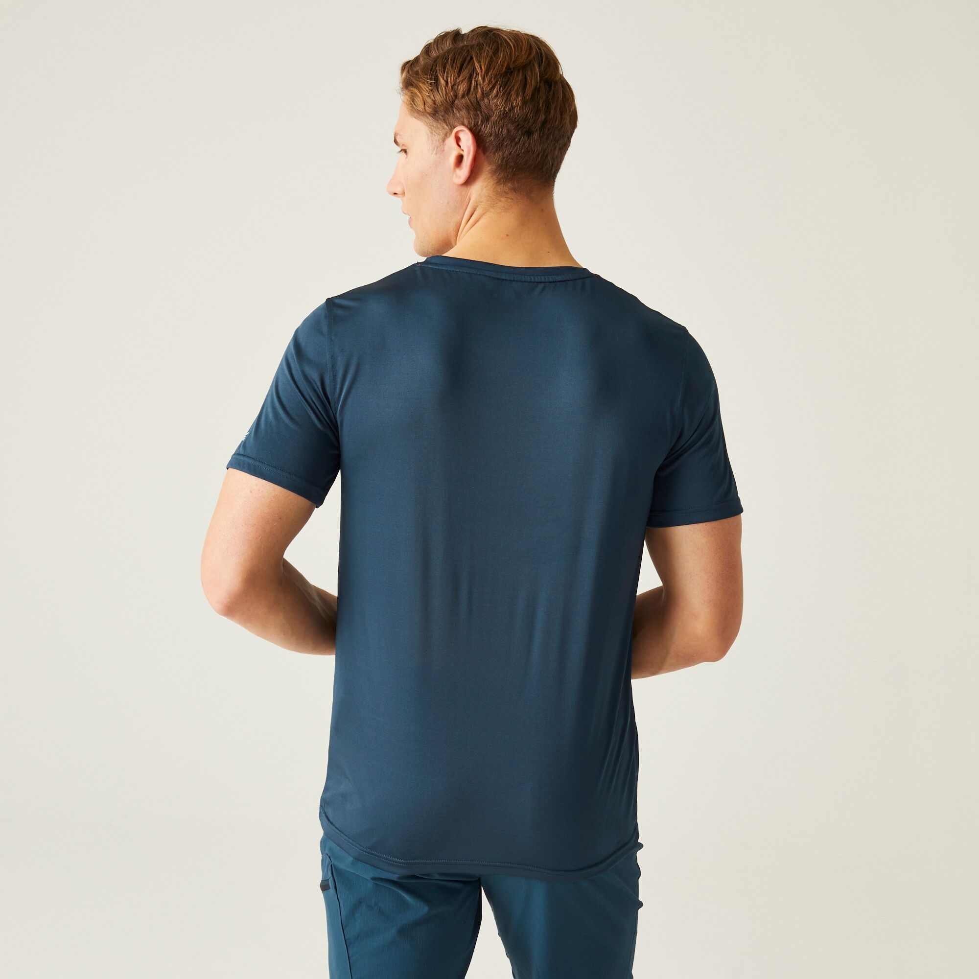 Regatta Męska koszulka Fingal V-Neck Ciemnoniebieski