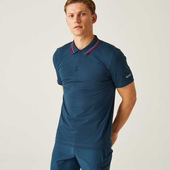 Men's Forley Polo Shirt Moonlight Denim 