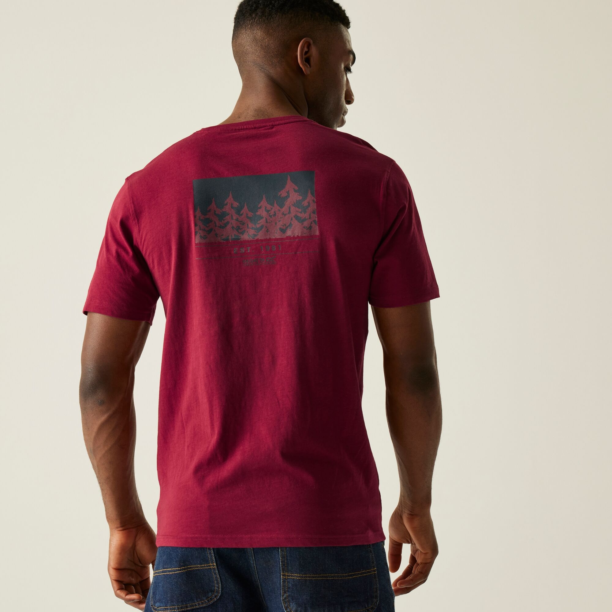 Koszulka męska Cline IX Burgundowy