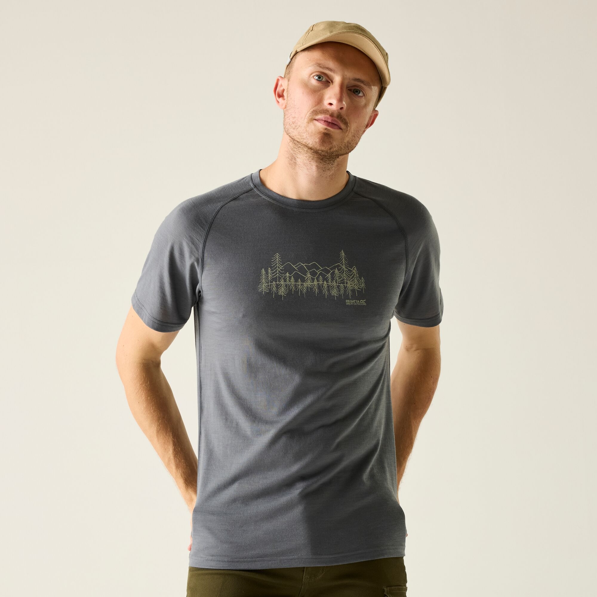 Regatta   Koszulka męska merino Escade Szary