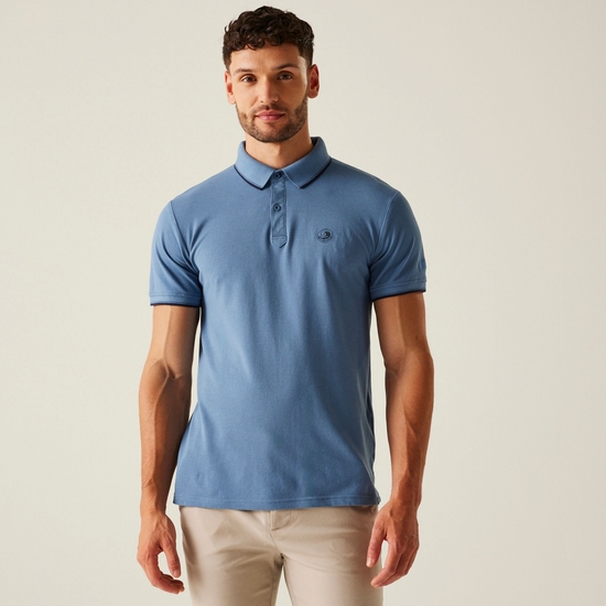 Men's Tadeo II Polo Shirt Coronet Blue Navy Tipping