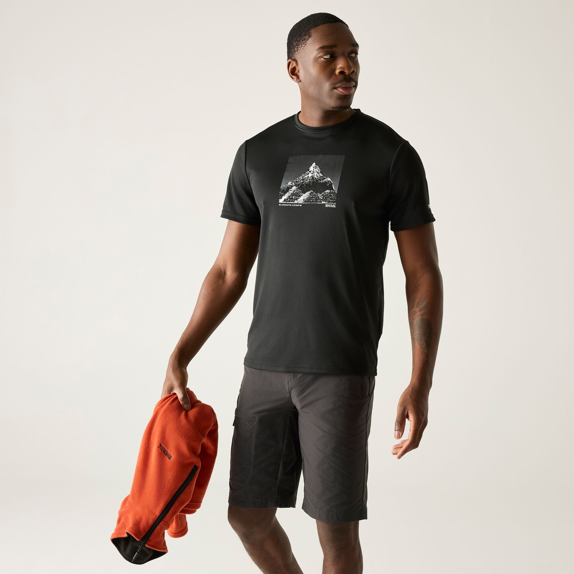 Regatta   Koszulka męska Fingal Graphic Czarny