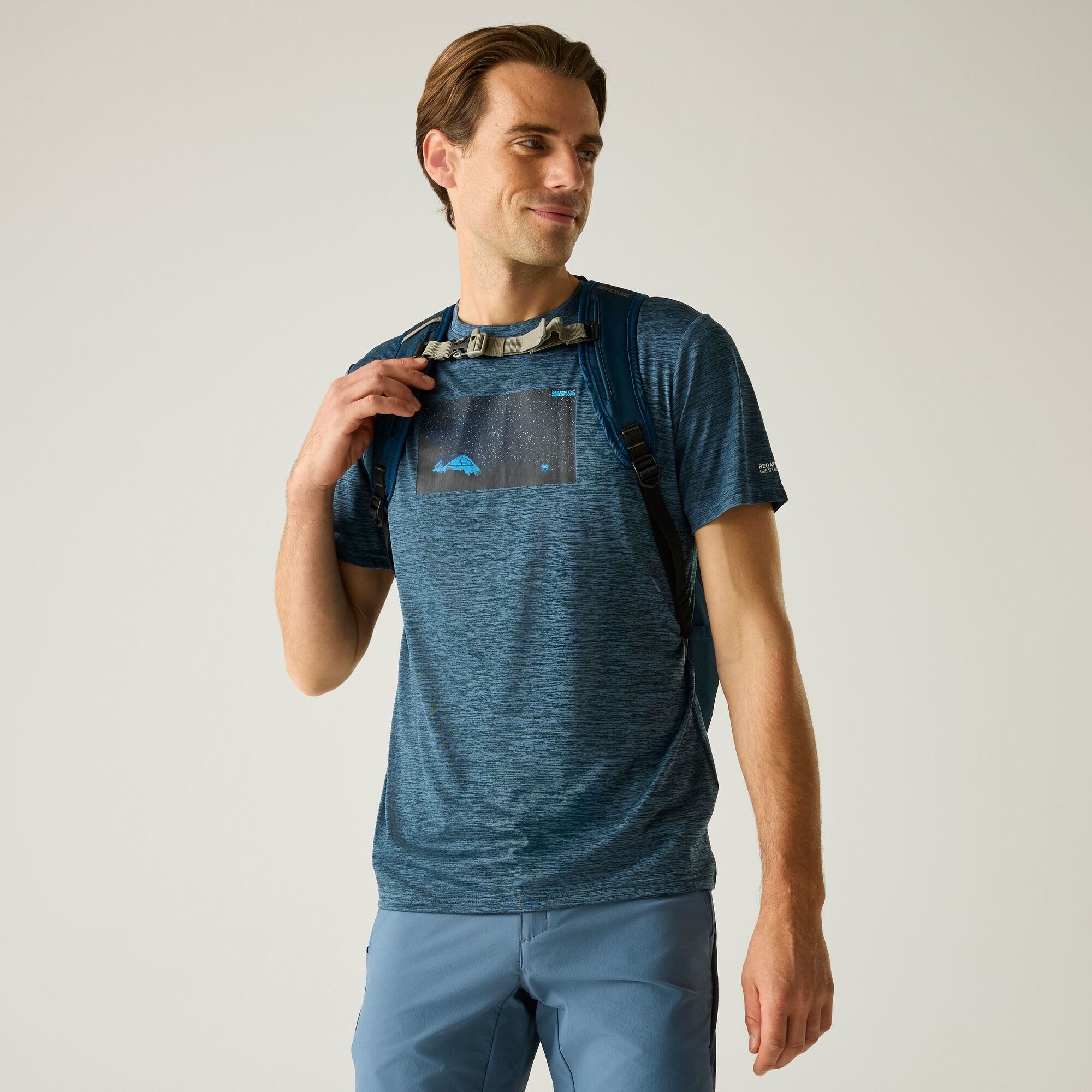 Regatta Regatta Koszulka męska Fingal Graphic Niebieski