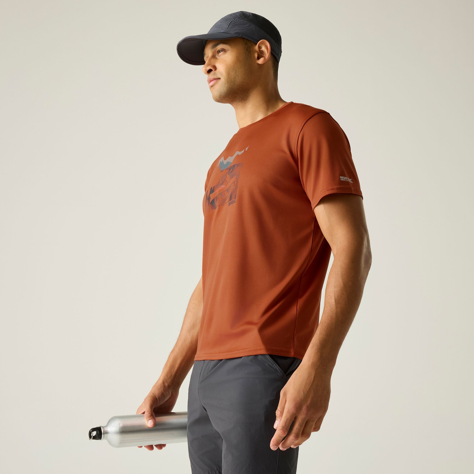 Regatta   Koszulka męska Fingal Graphic Czerwony