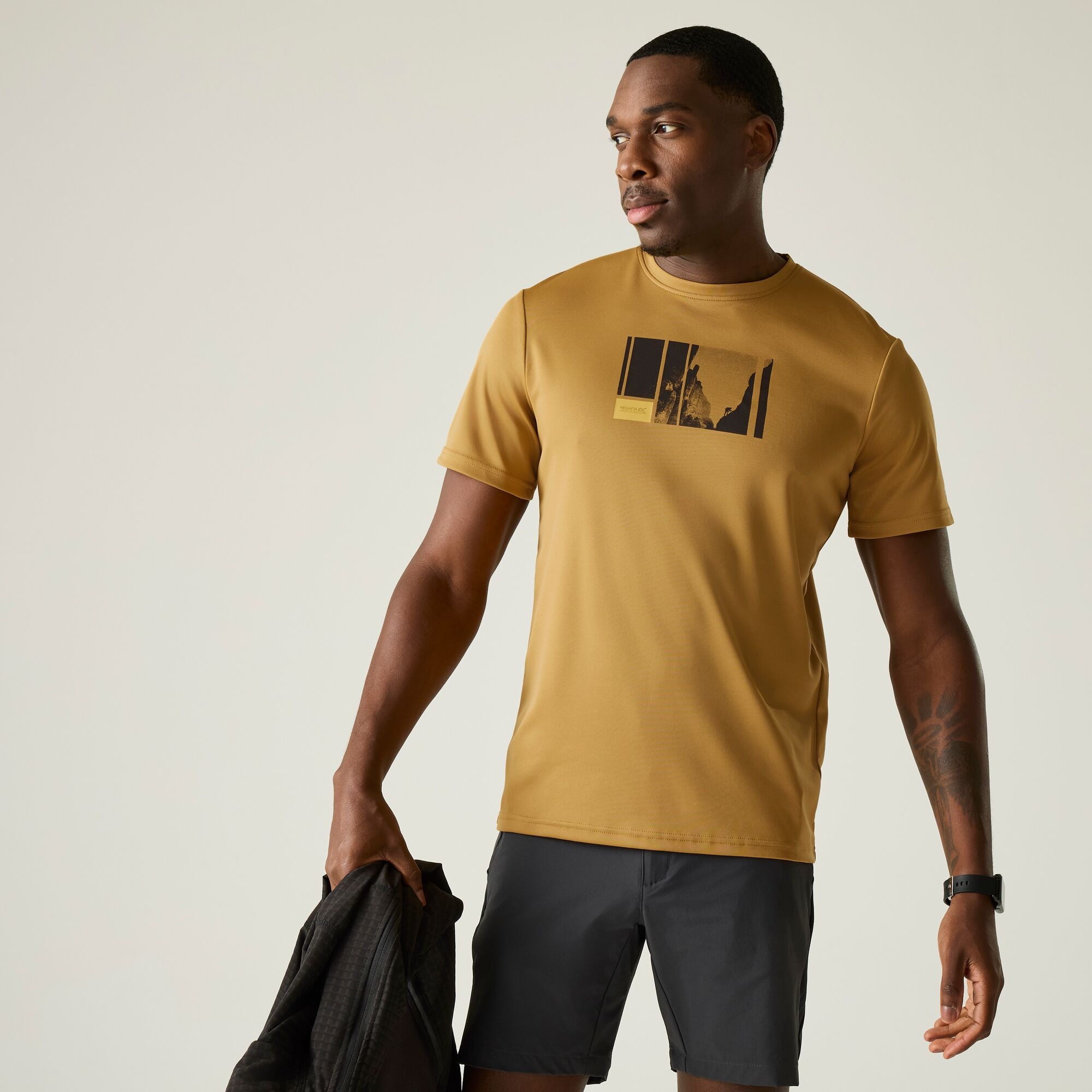 Regatta   Koszulka męska Fingal Graphic Brązowy