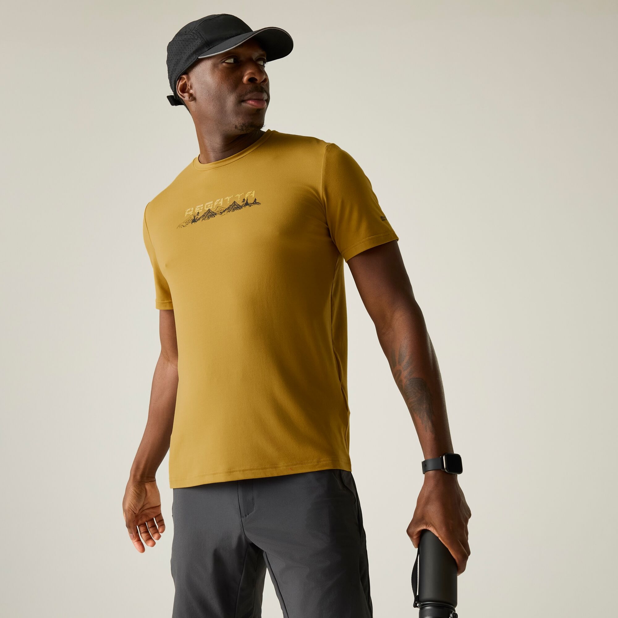 Regatta Regatta Koszulka męska Fingal Stretch Graphic Brązowy