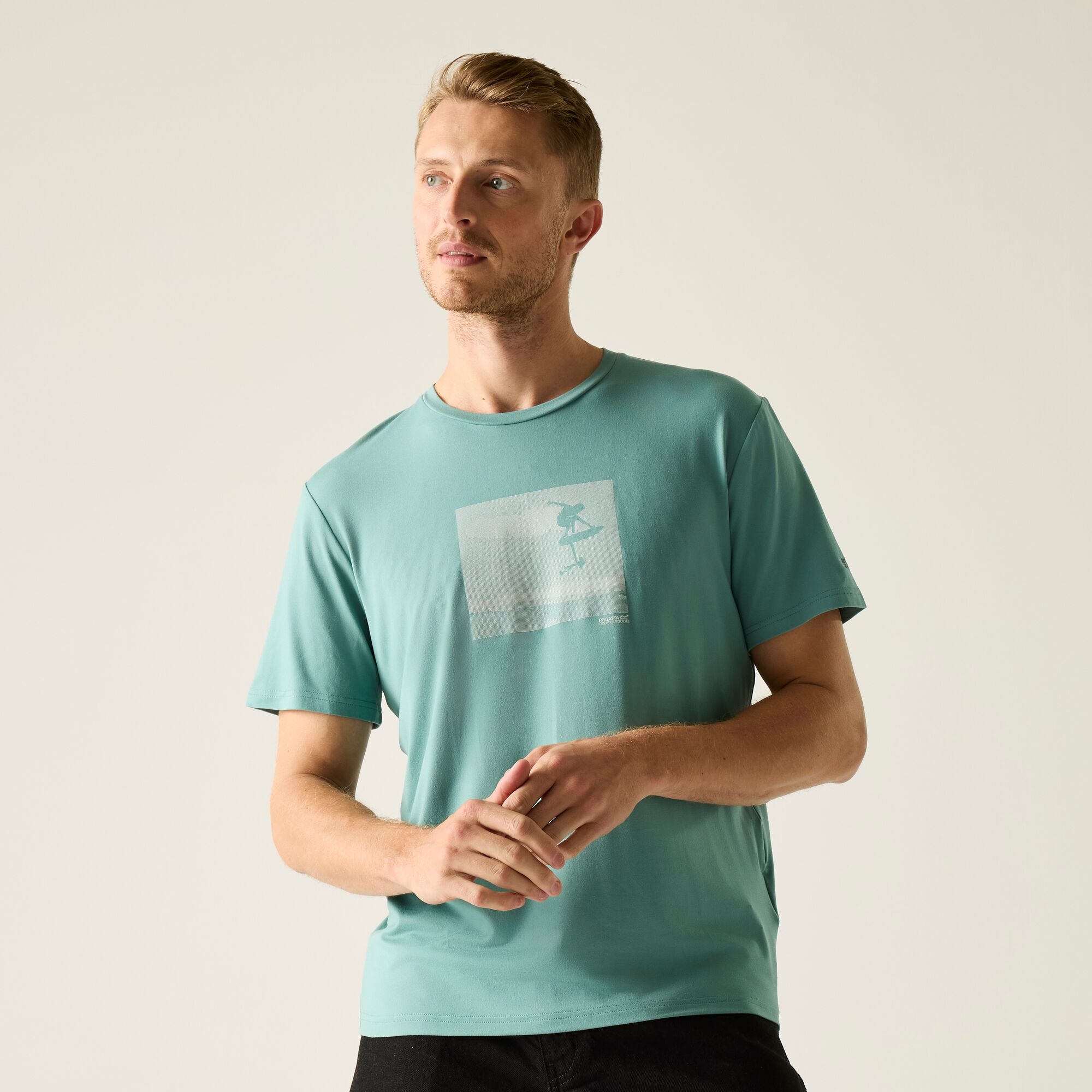 Regatta Regatta Koszulka męska Fingal Stretch Graphic Zielony