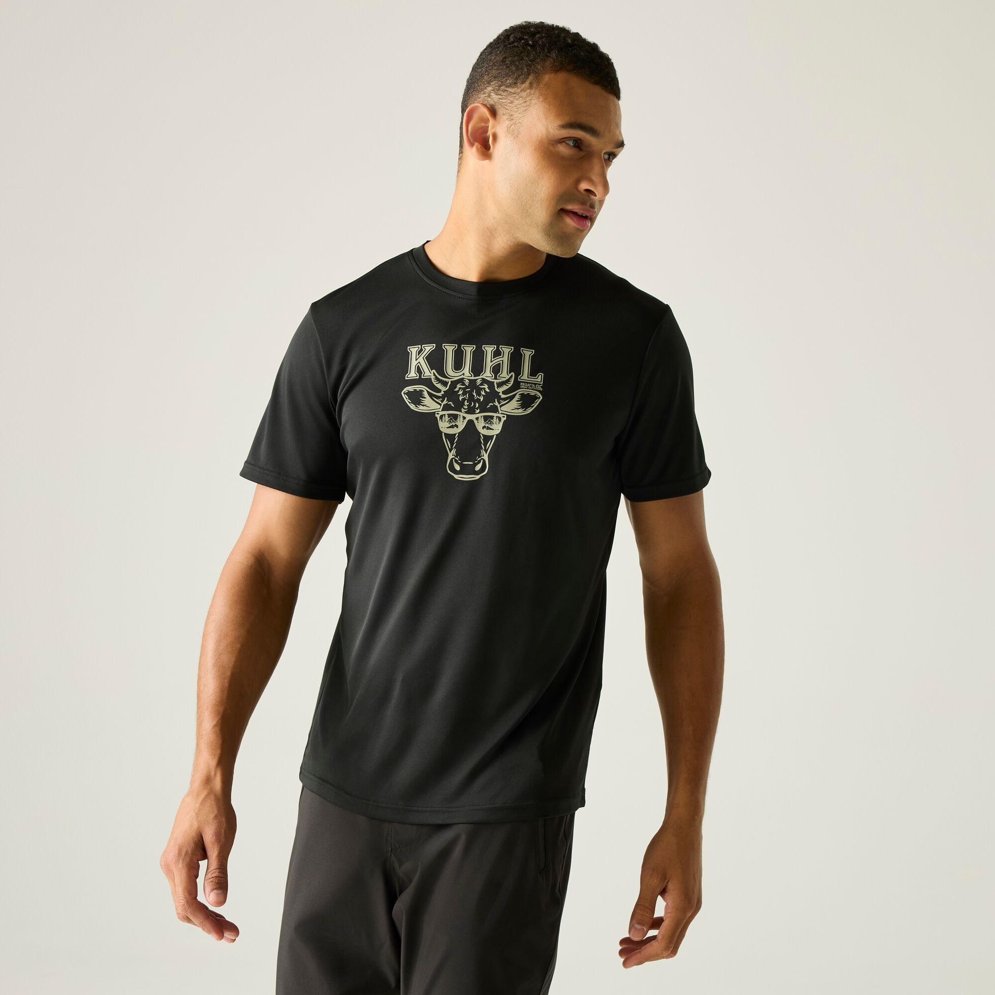 Regatta Regatta Koszulka męska Fingal Slogan Czarny