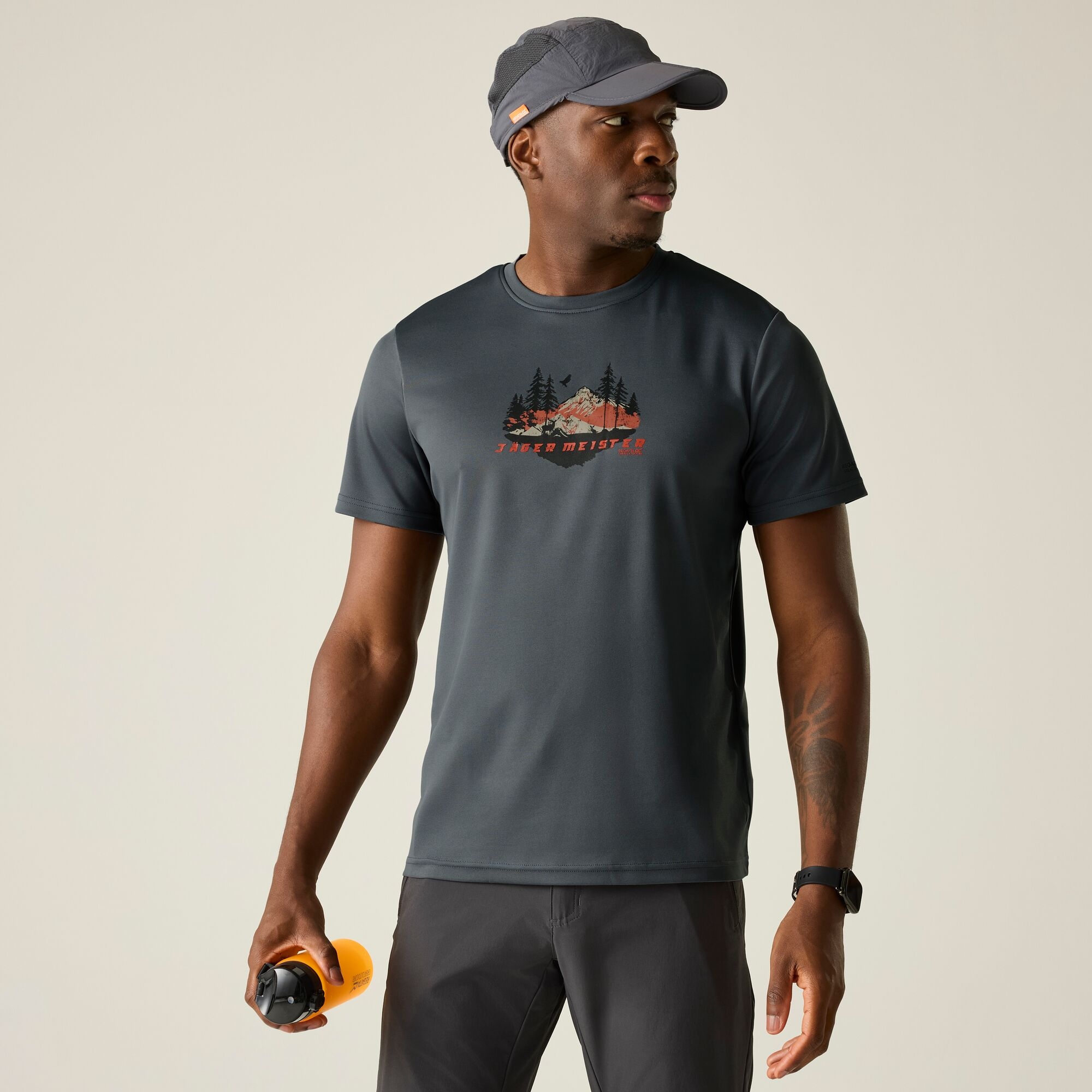 Regatta   Koszulka męska Fingal Slogan Szary