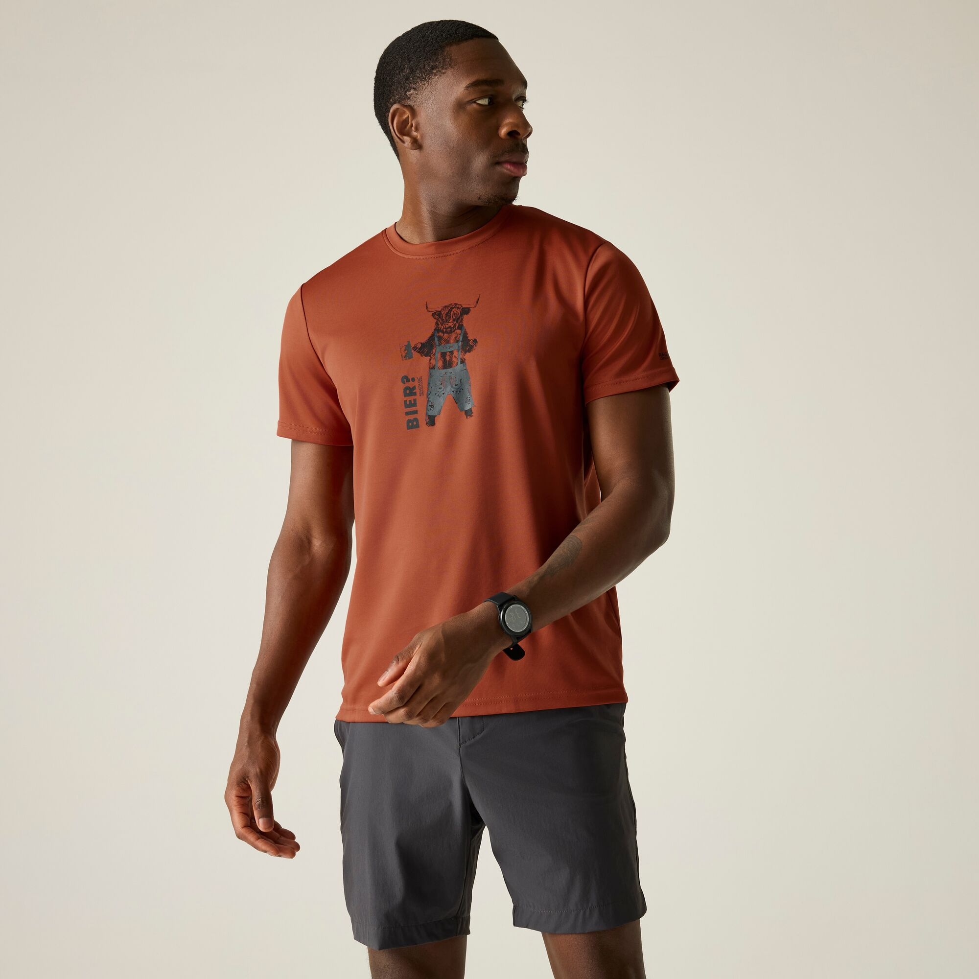 Regatta Regatta Koszulka męska Fingal Slogan Czerwony