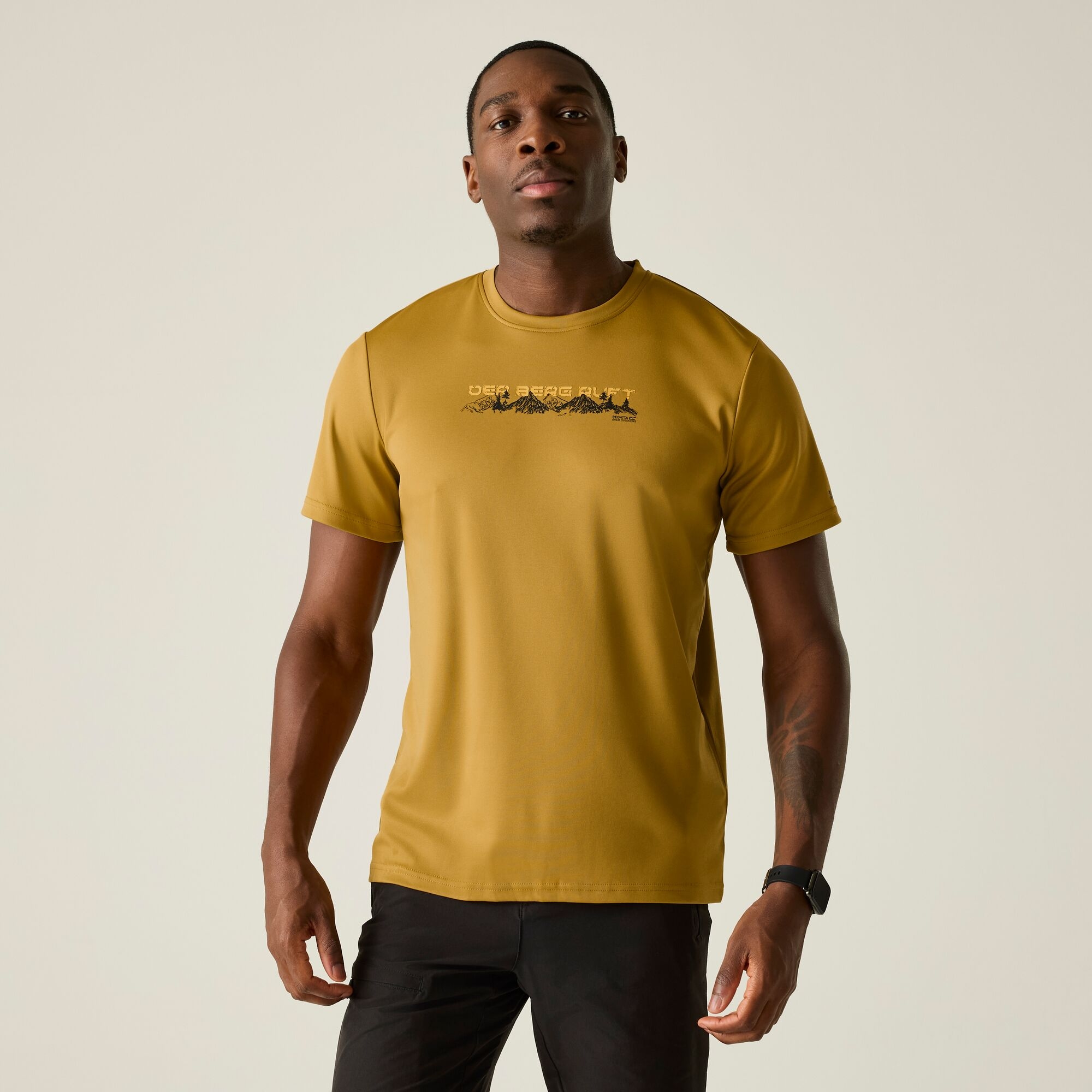 Regatta Regatta Koszulka męska Fingal Slogan Brązowy